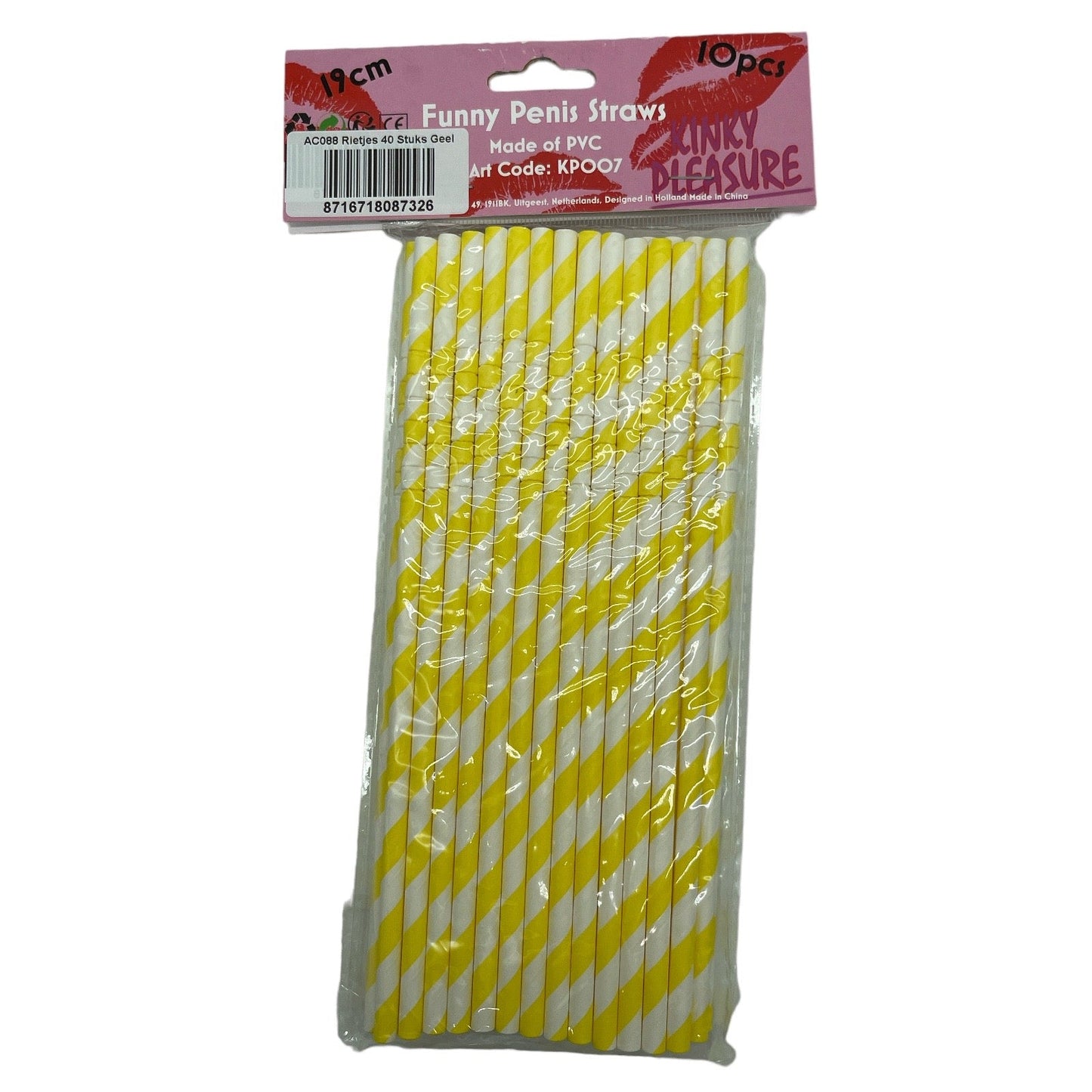 Timmy Toys - AC088 - Paper Straws - 20,5 cm - 40 Pieces - 6 Colours - 1 Piece