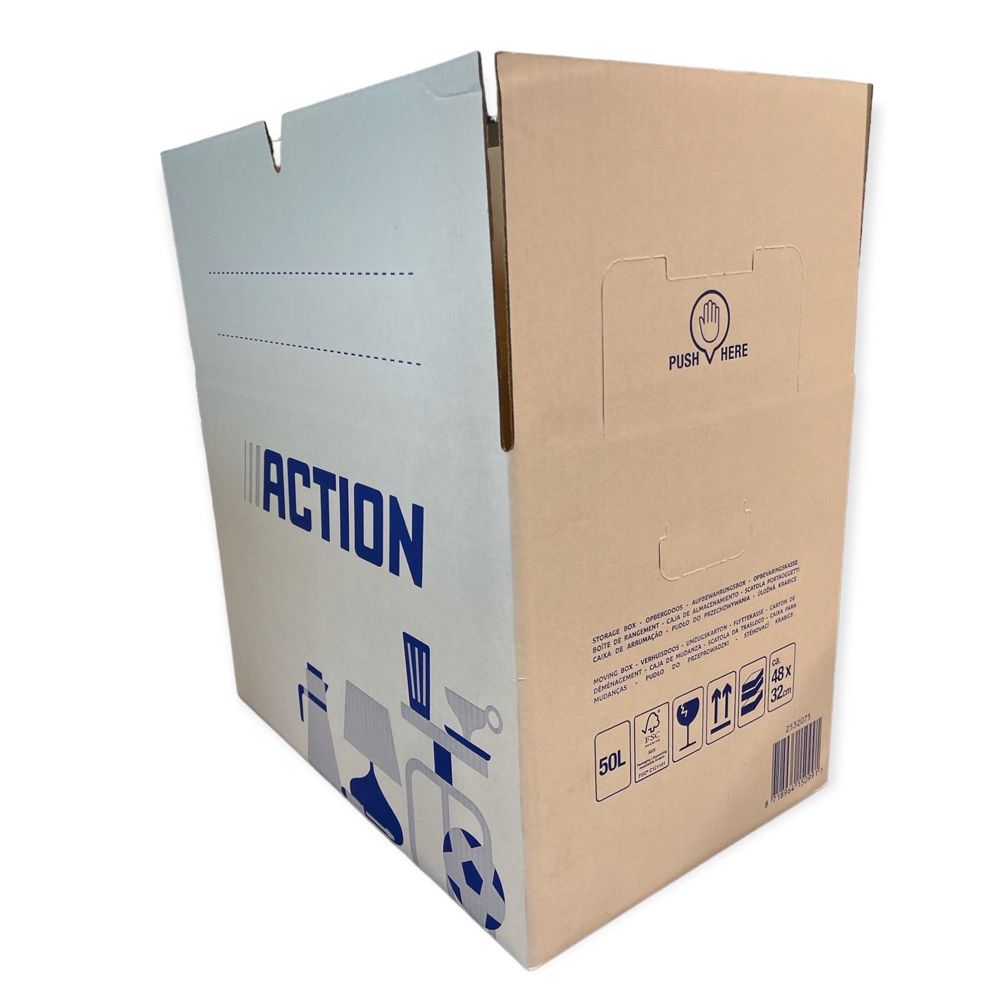 Timmy Toys - VD015 - Action Moving Box - 480x430x330mm - 50 Liter - 1 Piece