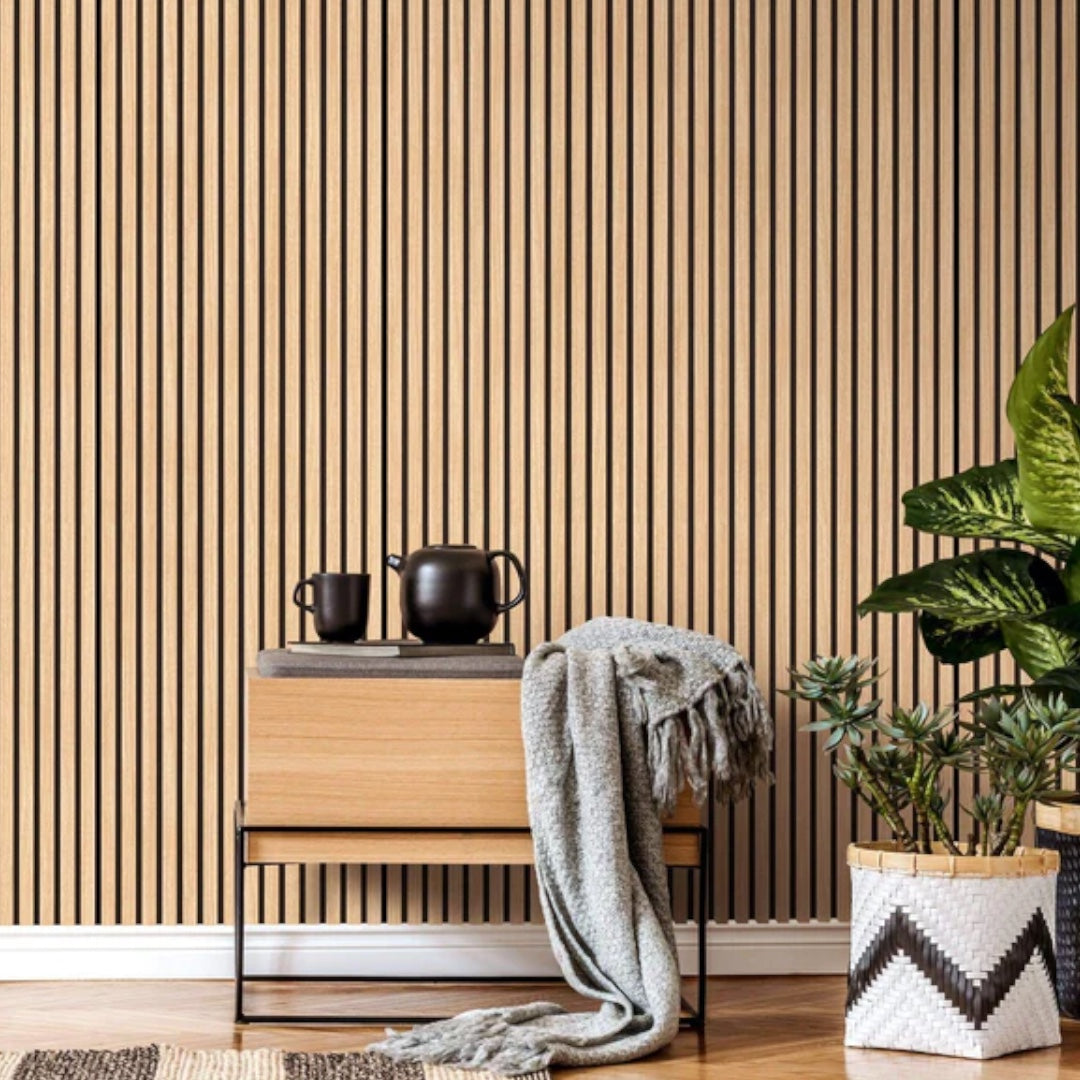 RIGI International - Light Oak Acoustic Wall Panel - 270 x 60 x 21 cm - 1 Piece