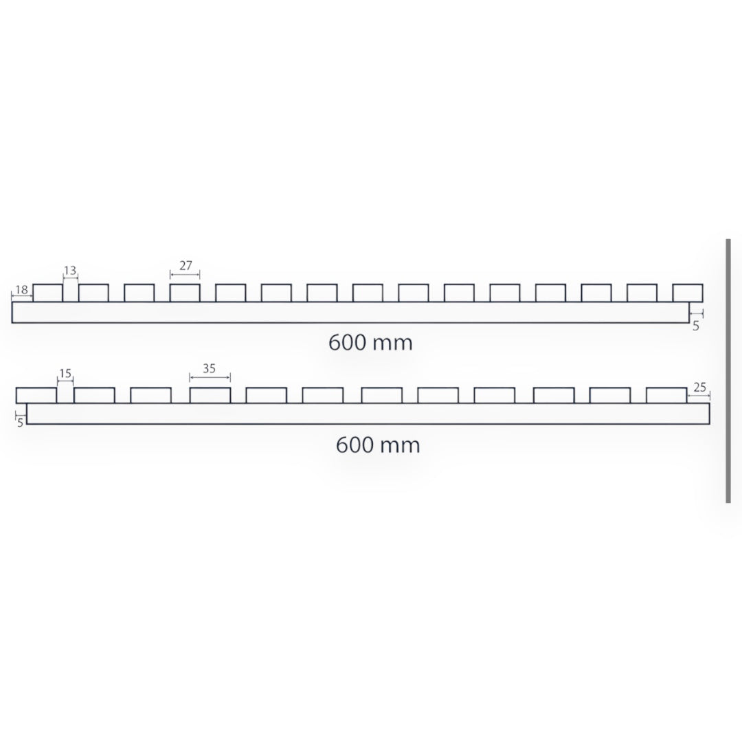 RIGI International - Light Oak Acoustic Wall Panel - 270 x 60 x 21 cm - 1 Piece