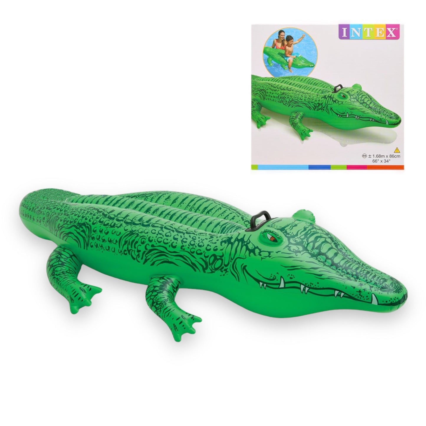 Timmy Toys - AC007 - Intex Blow Up Crocodile - Green - 168x86cm - 1 Piece