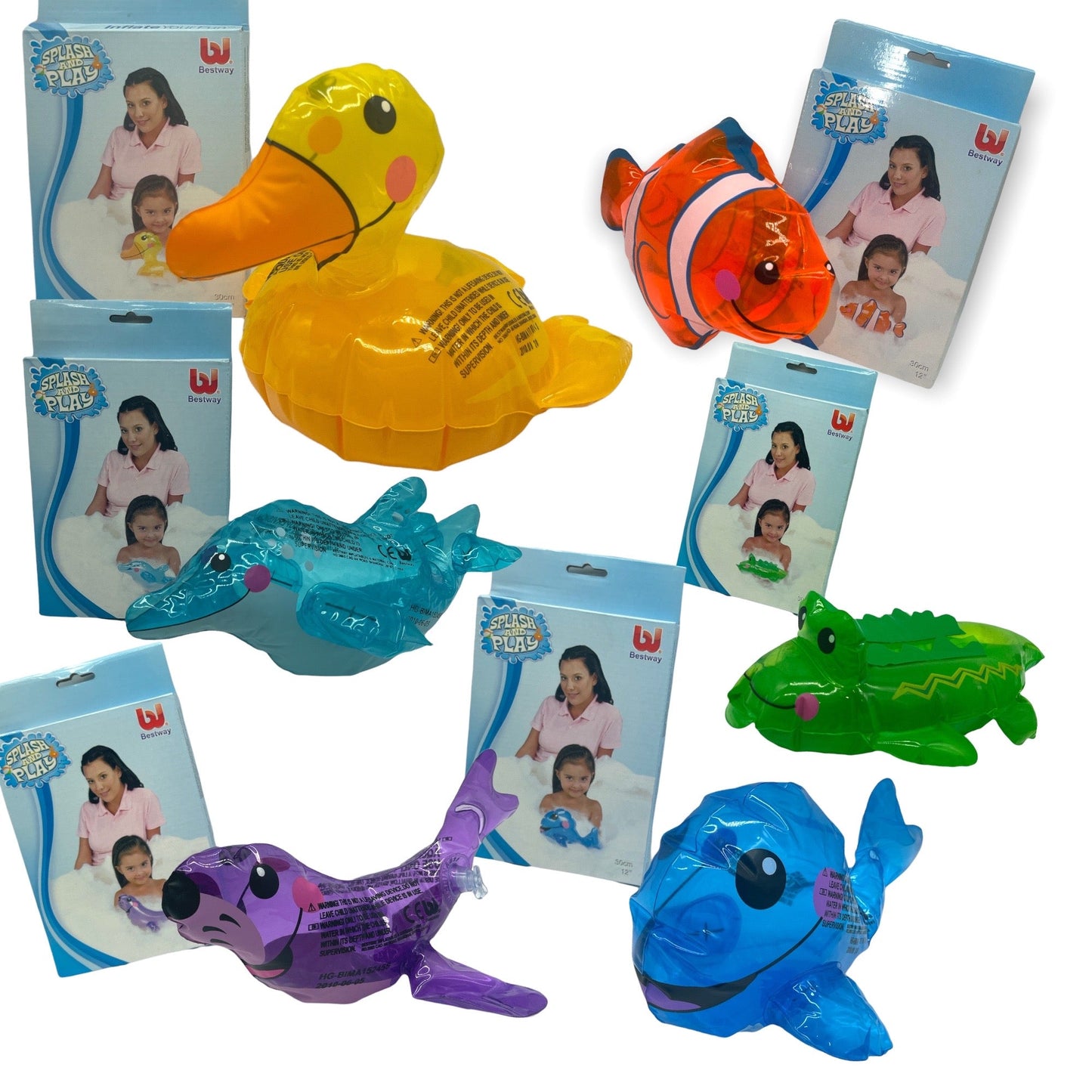 Timmy Toys - MP012 - Best Way Bath Toys - Blow Up Animals - 8 Models - 1 Piece