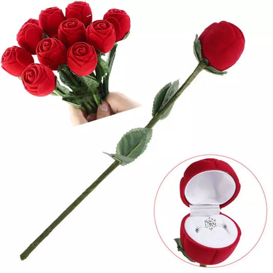 Kinky Pleasure - AX010 - Wedding Ring Box Rose - Red - 1 Piece