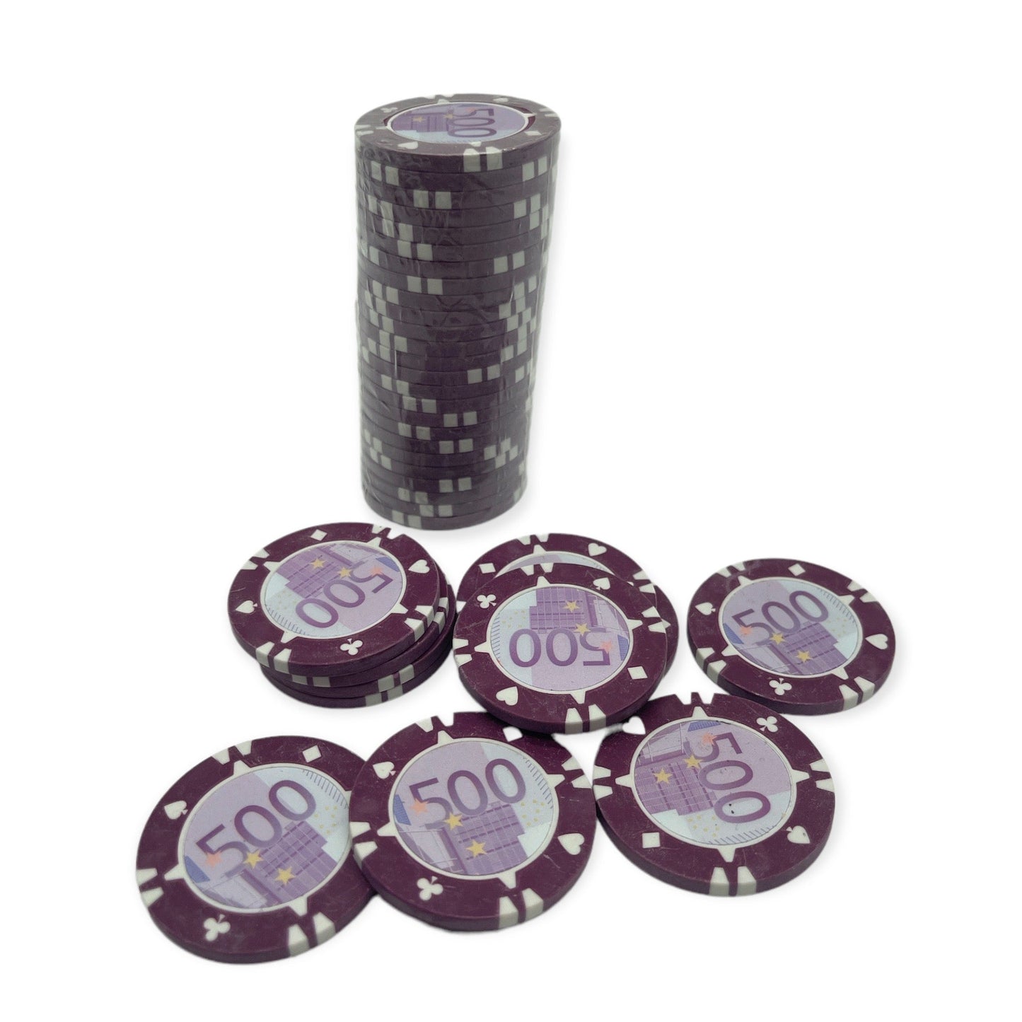 Timmy Toys - Poker Chips - € Money - 25pcs- 6 Models - 1 Piece