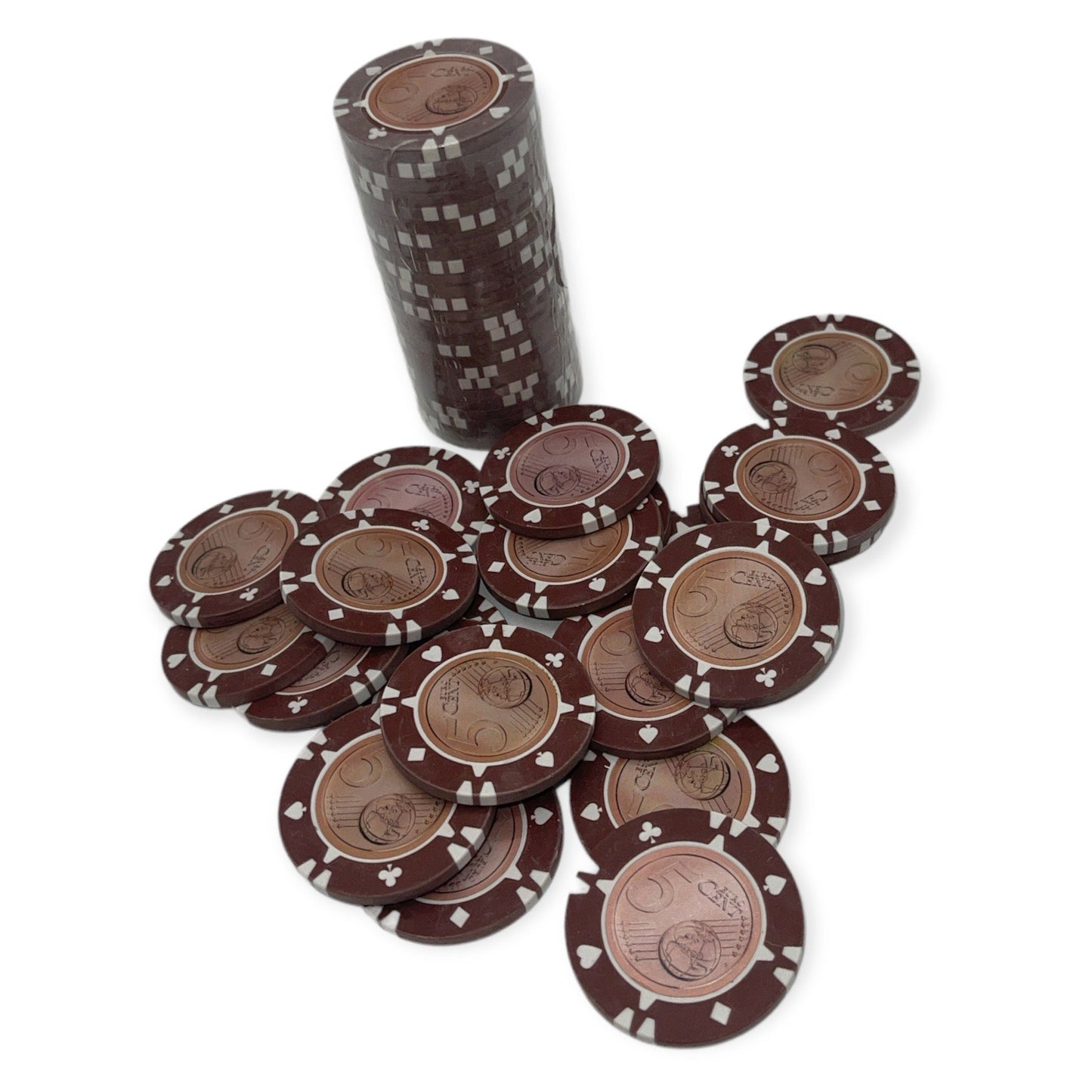 Timmy Toys - Poker Chips - € Money - 25pcs- 6 Models - 1 Piece