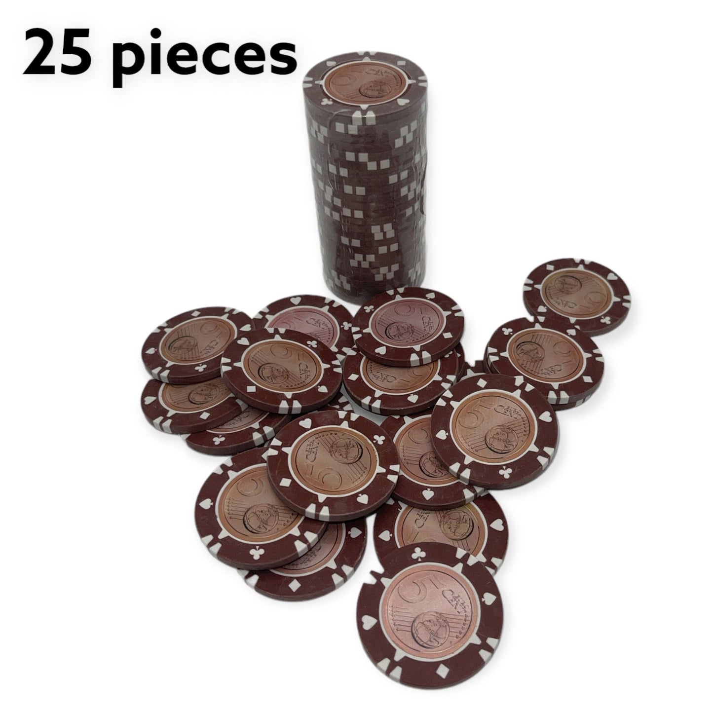 Timmy Toys - Poker Chips - € Money - 25pcs- 6 Models - 1 Piece