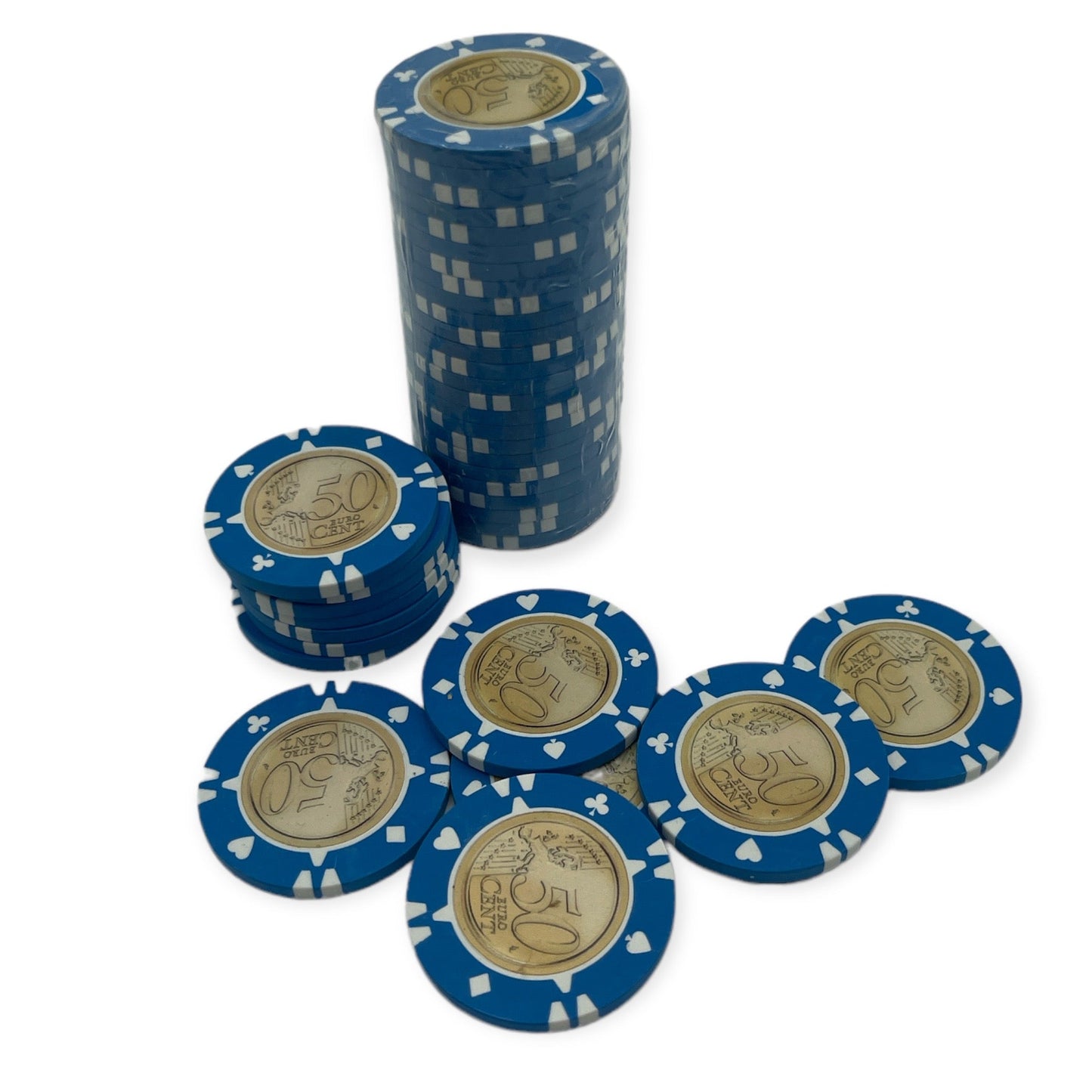 Timmy Toys - Poker Chips - € Money - 25pcs- 6 Models - 1 Piece