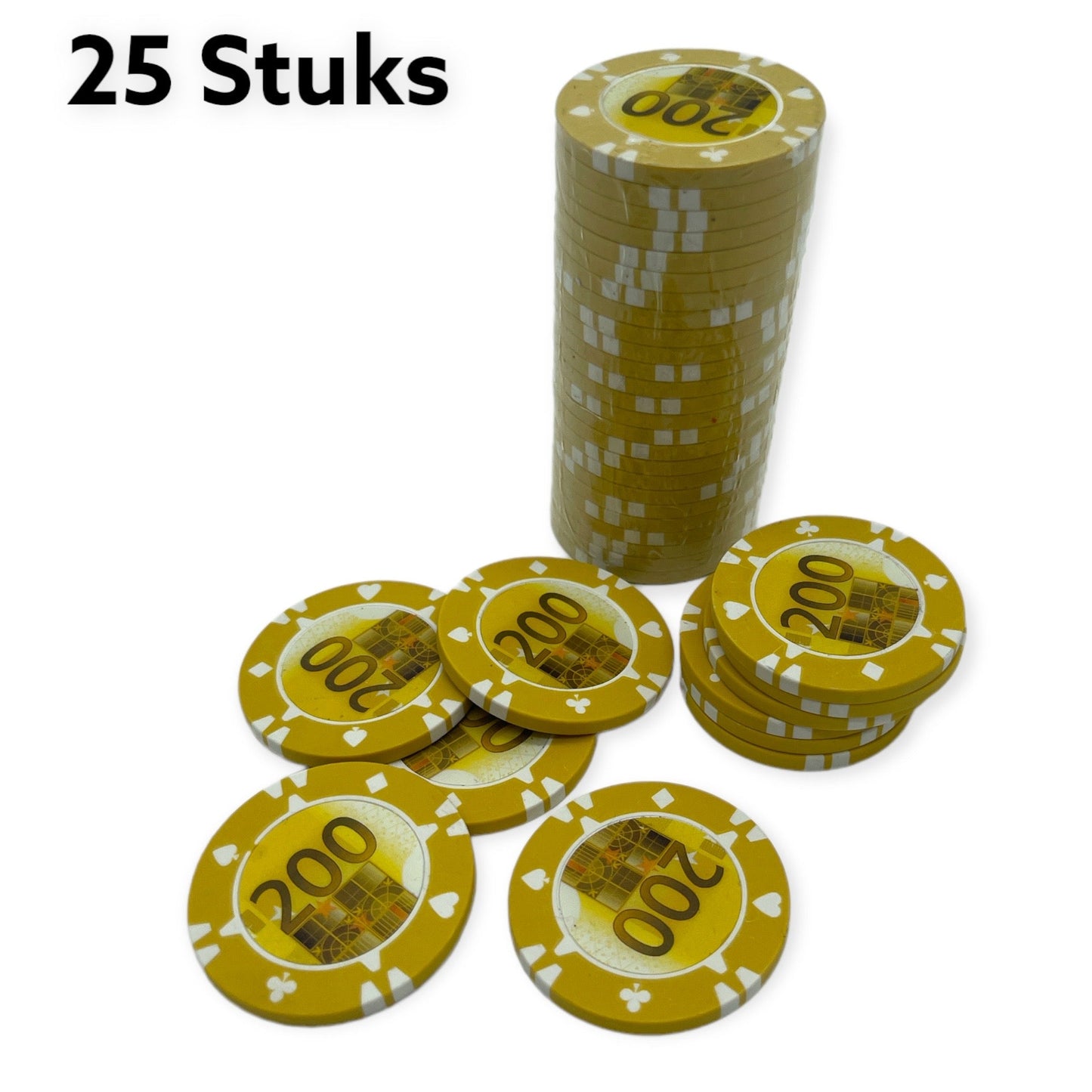 Timmy Toys - Poker Chips - € Money - 25pcs- 6 Models - 1 Piece