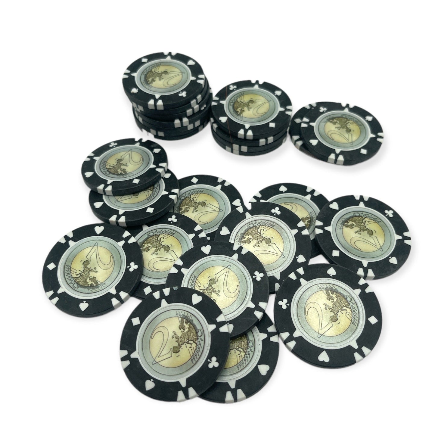 Timmy Toys - Poker Chips - € Money - 25pcs- 6 Models - 1 Piece