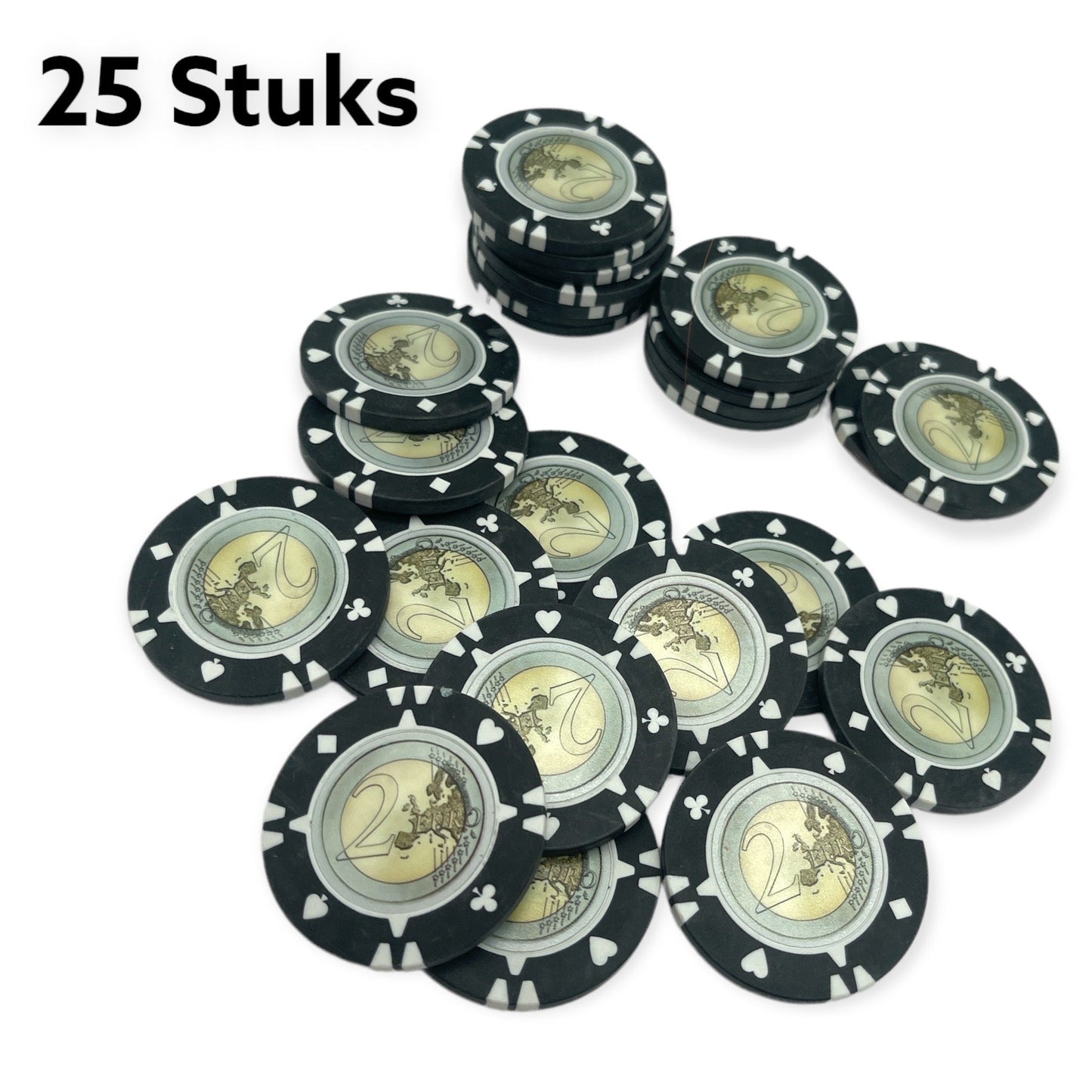 Timmy Toys - Poker Chips - € Money - 25pcs- 6 Models - 1 Piece