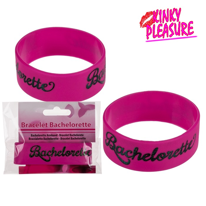 Kinky Pleasure - OB006 - Bracelet ''Bachalorette'' - Pink - Rubber - 10 Pieces