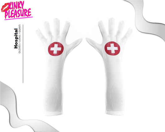 Kinky Pleasure - PL074 - Hand Gloves Long Soft - Hospital