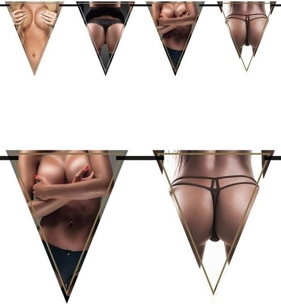 Kinky Pleasure - FT013 - Cheeky Party Banners - Man & Woman - 1 Piece