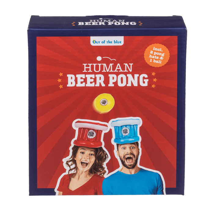 Timmy Toys- B036 - Human Beer Pong Hats 2pcs - Red & Blue - 1 Piece