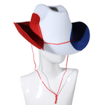 Timmy Toys - B017 - French Flag Desing Cowboy Hat - 1 Piece