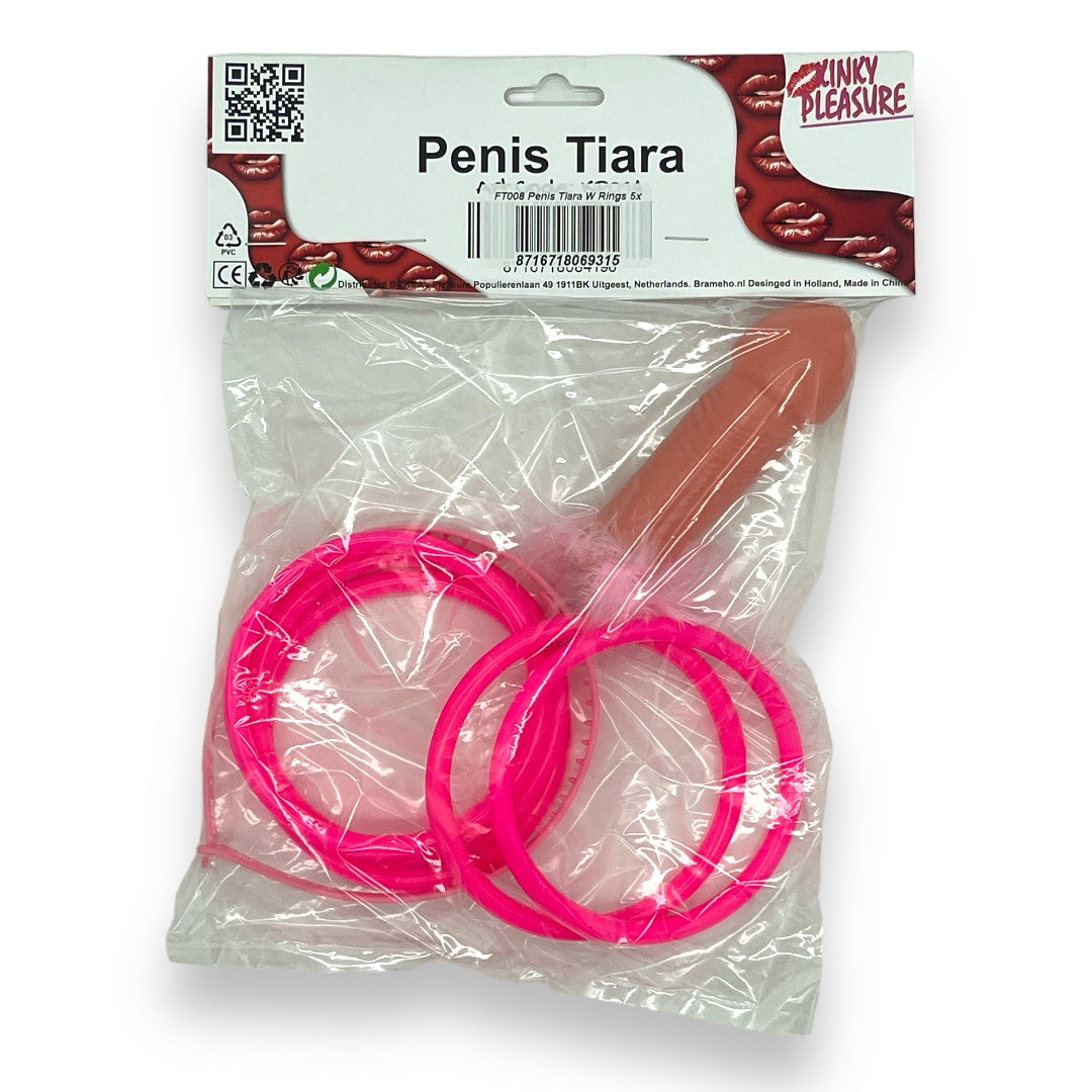Kinky Pleasure - FT008 - Penis Tiara With Rings 6pcs - 1 Piece