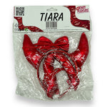Kinky Pleasure - Z014 - Devil Kit 3 Pieces - Tiara, Bowtie, Tail - Red