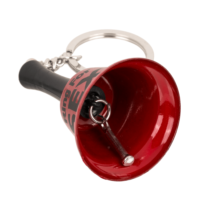 Kinky Pleasure - OB007 - Keychain "Ring For Sex" Bel - Red - 4.5cm