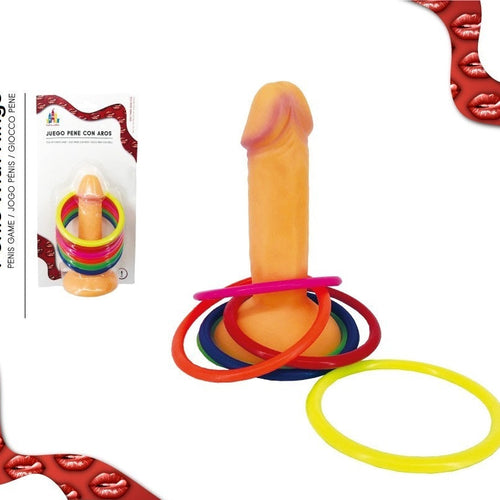 Kinky Pleasure - PL022 - Penis With Trowing Rings - 1 Piece